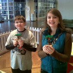 Henry Ford Museum - Katie and James with completed Legos