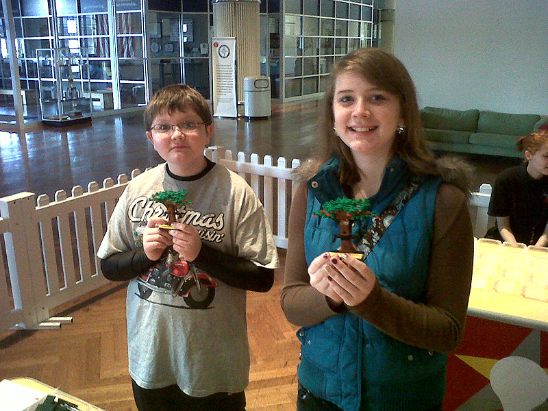 Henry Ford Museum - Katie and James with completed Legos