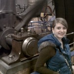 Henry Ford Museum - Katie by giant power wheel