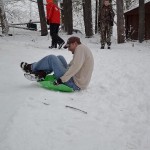 That's a big boy on a small sled!