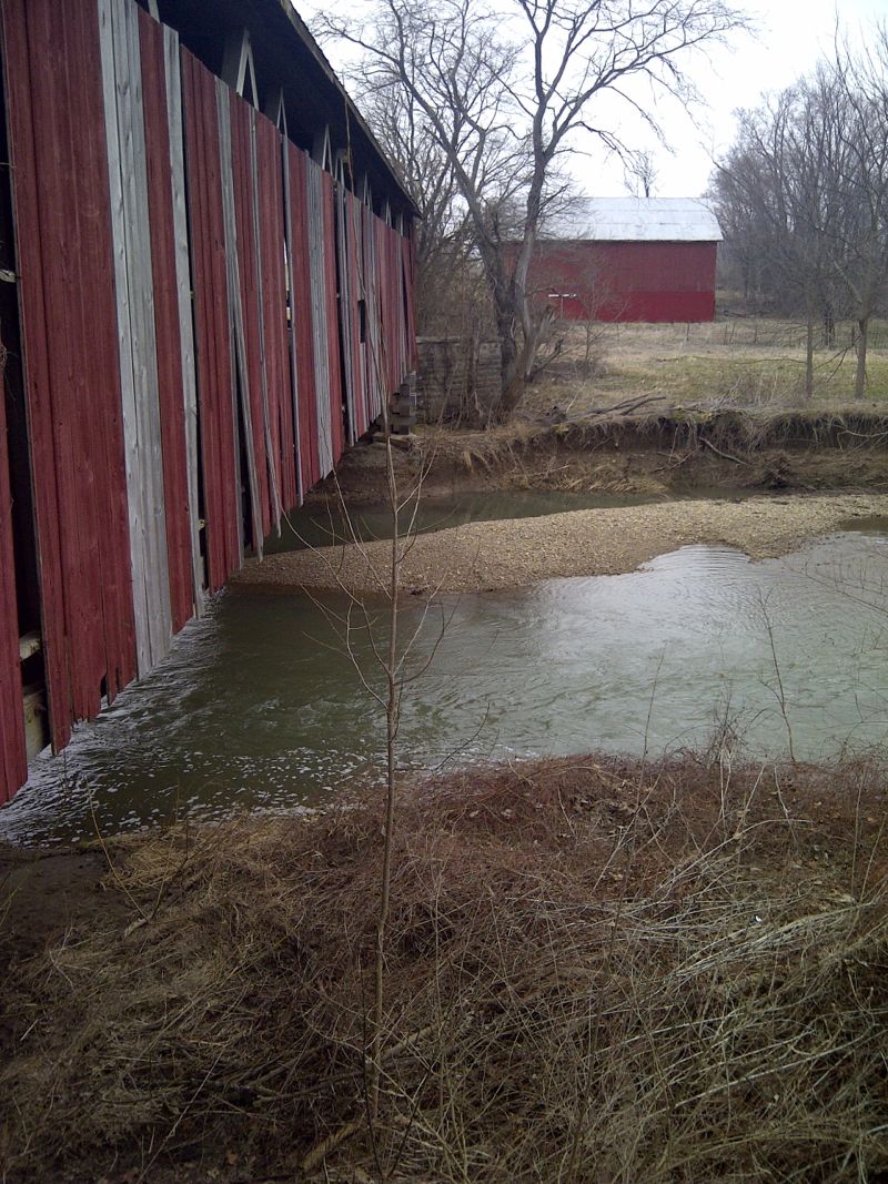 Anderson Fork at Engle Mill covered bridge (east)