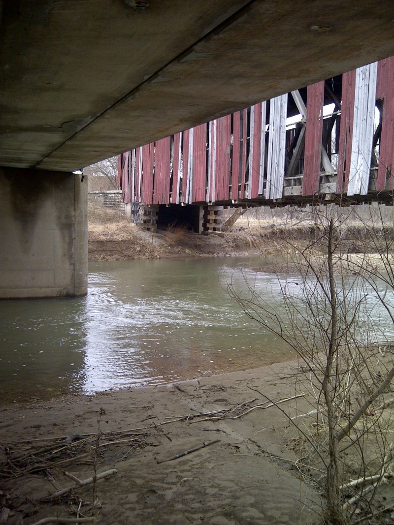 Anderson Fork at Engle Mill between bridges (east)