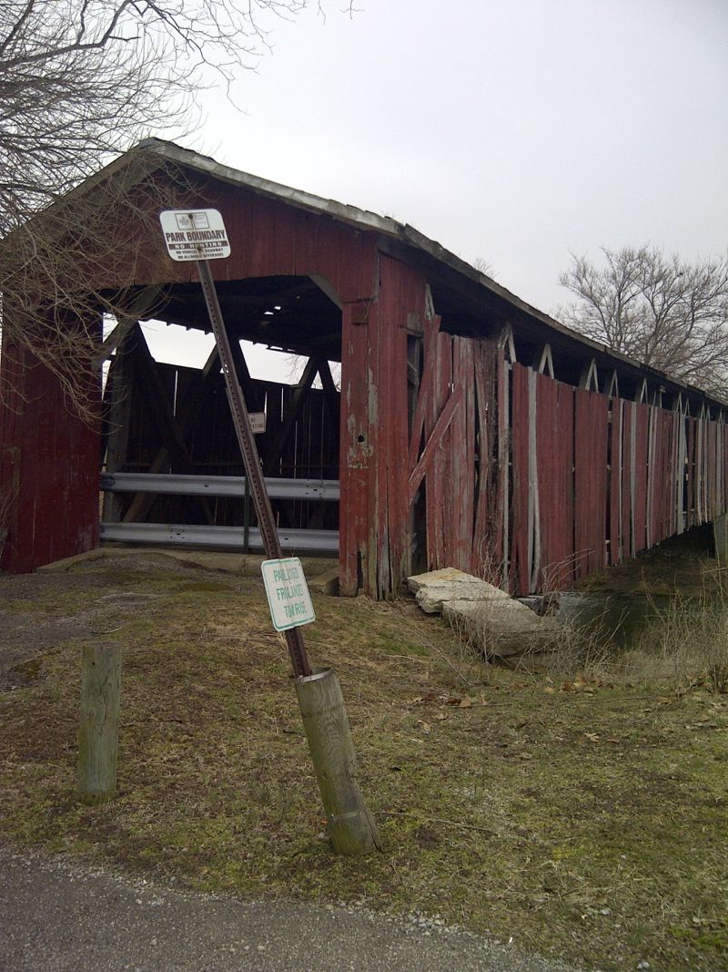 Engle Mill covered bridge condition - help!