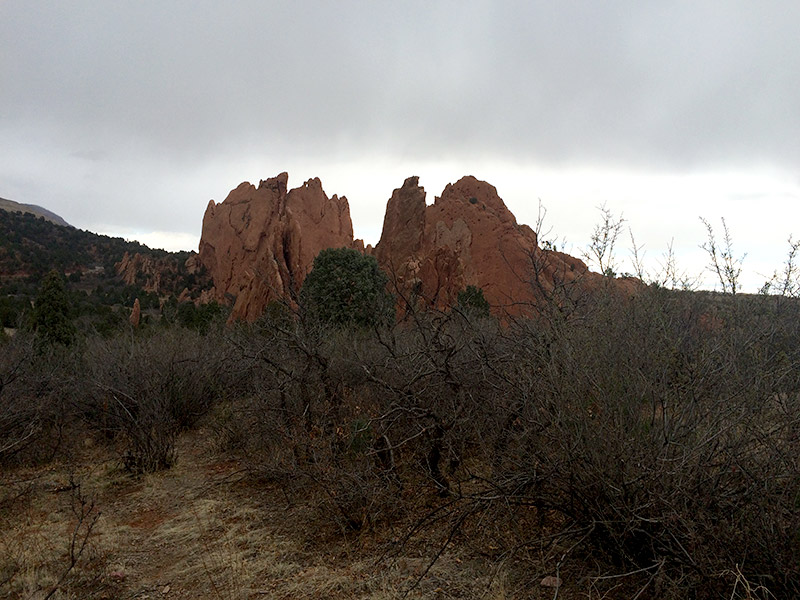 Garden of the Gods Park with rain inbound