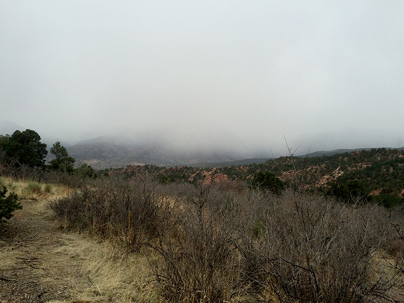 Garden of the Gods Park with rain inbound