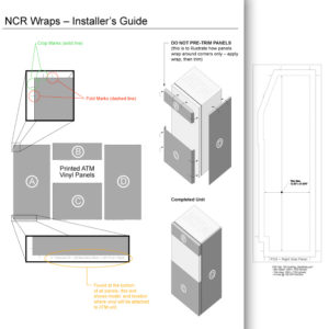 NCR ATM Vinyl Wrap Diagram for Installation